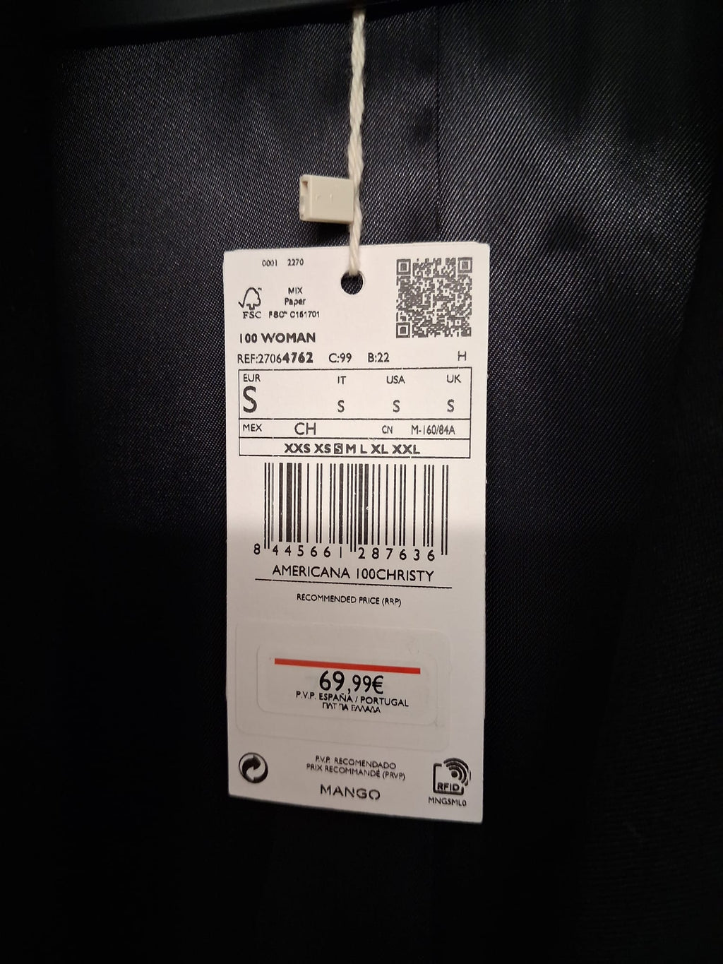 Mango classic tailored blazer