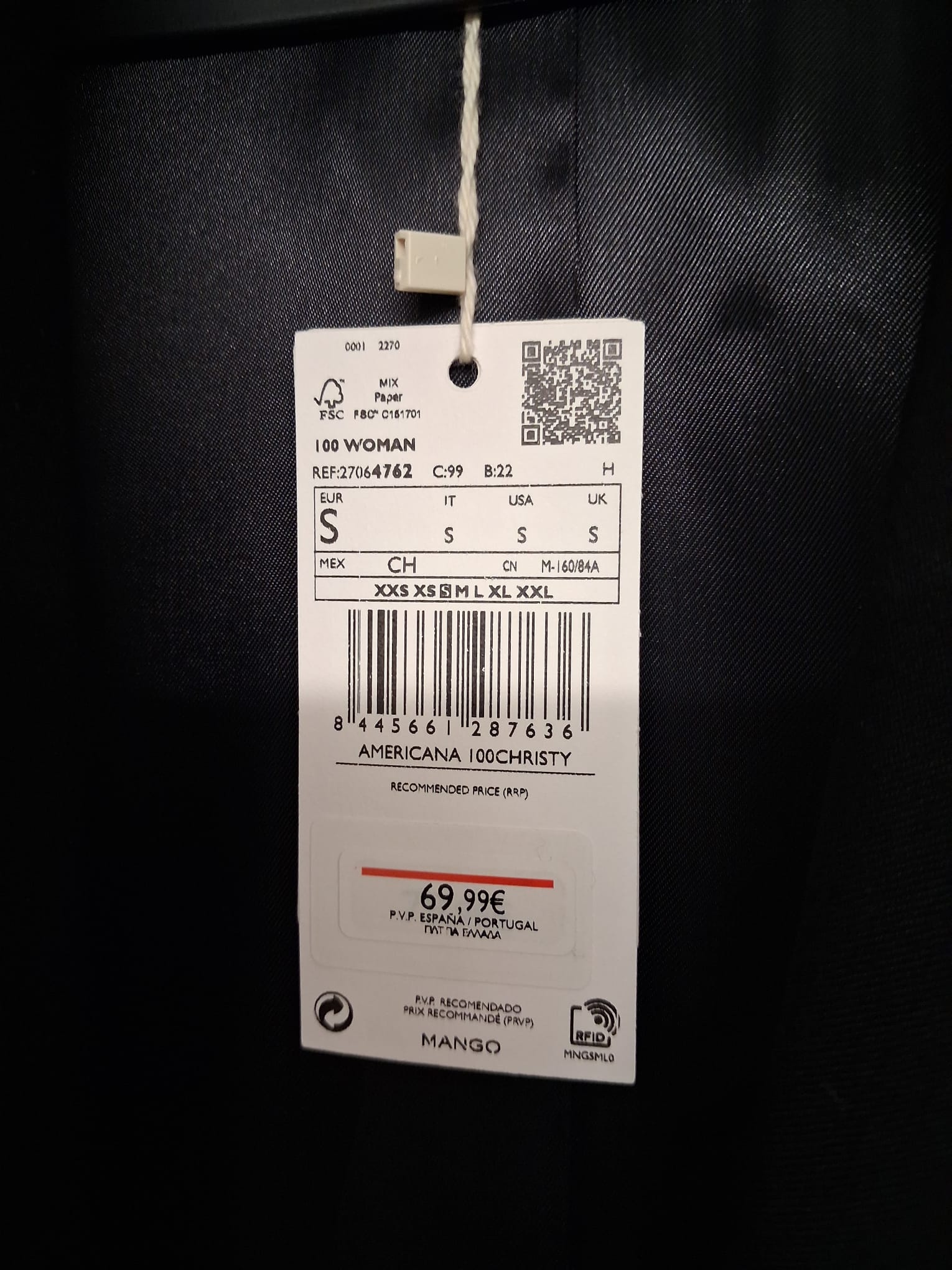 Mango classic tailored blazer