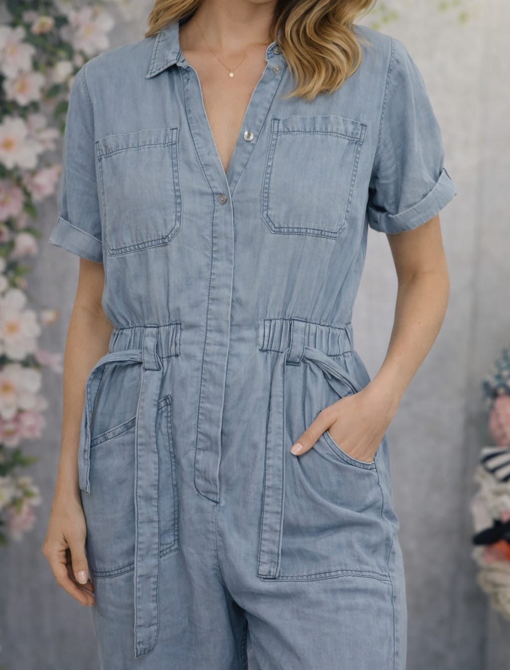 Mango denim jumpsuit