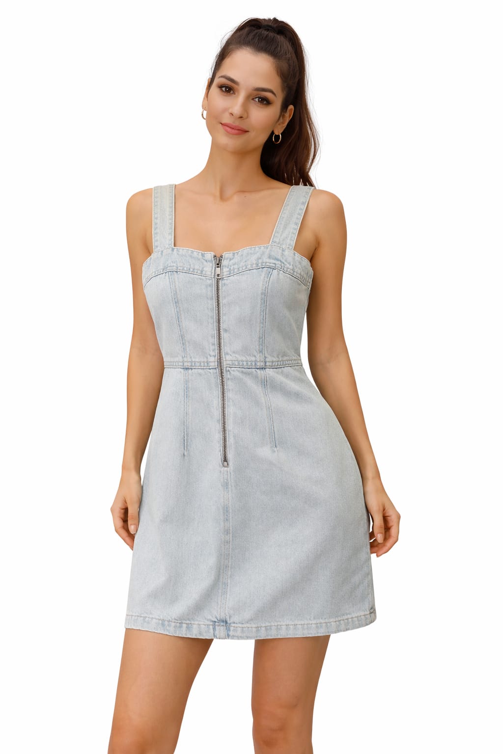 Mango denim mini dress