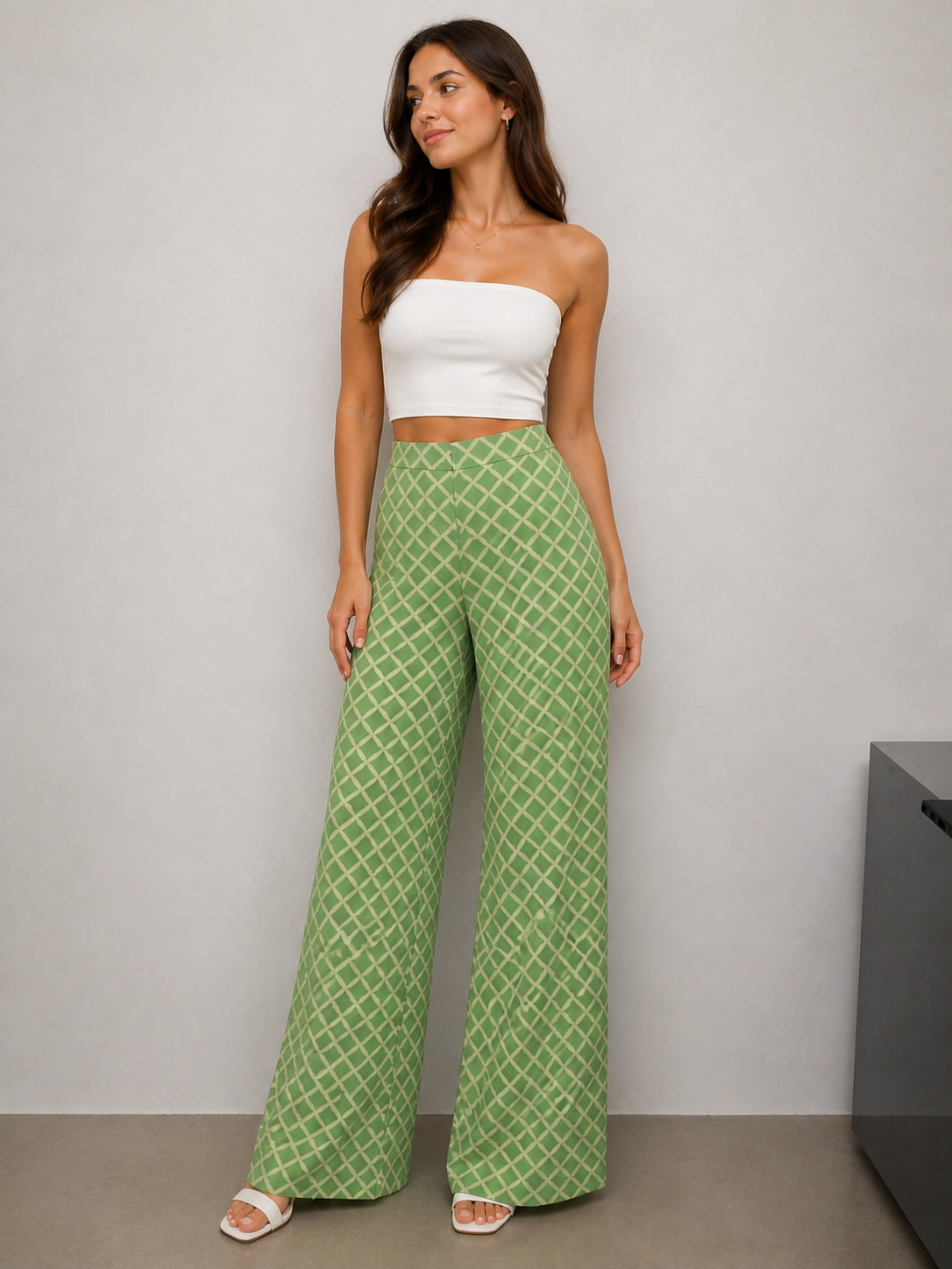 Mango wide leg trousers
