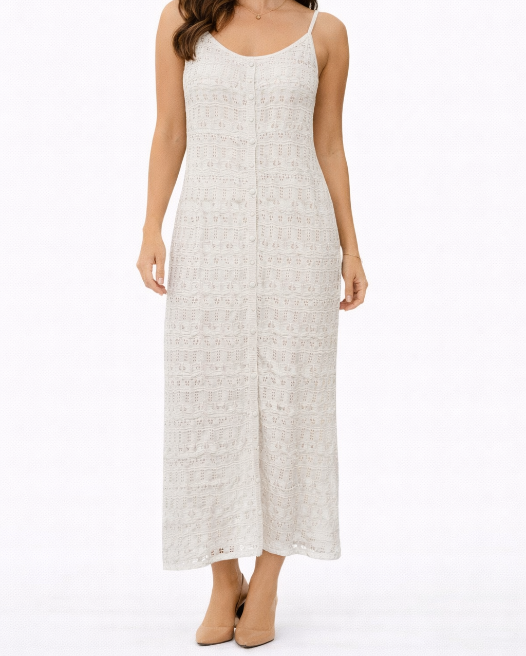 Mango crochet maxi dress