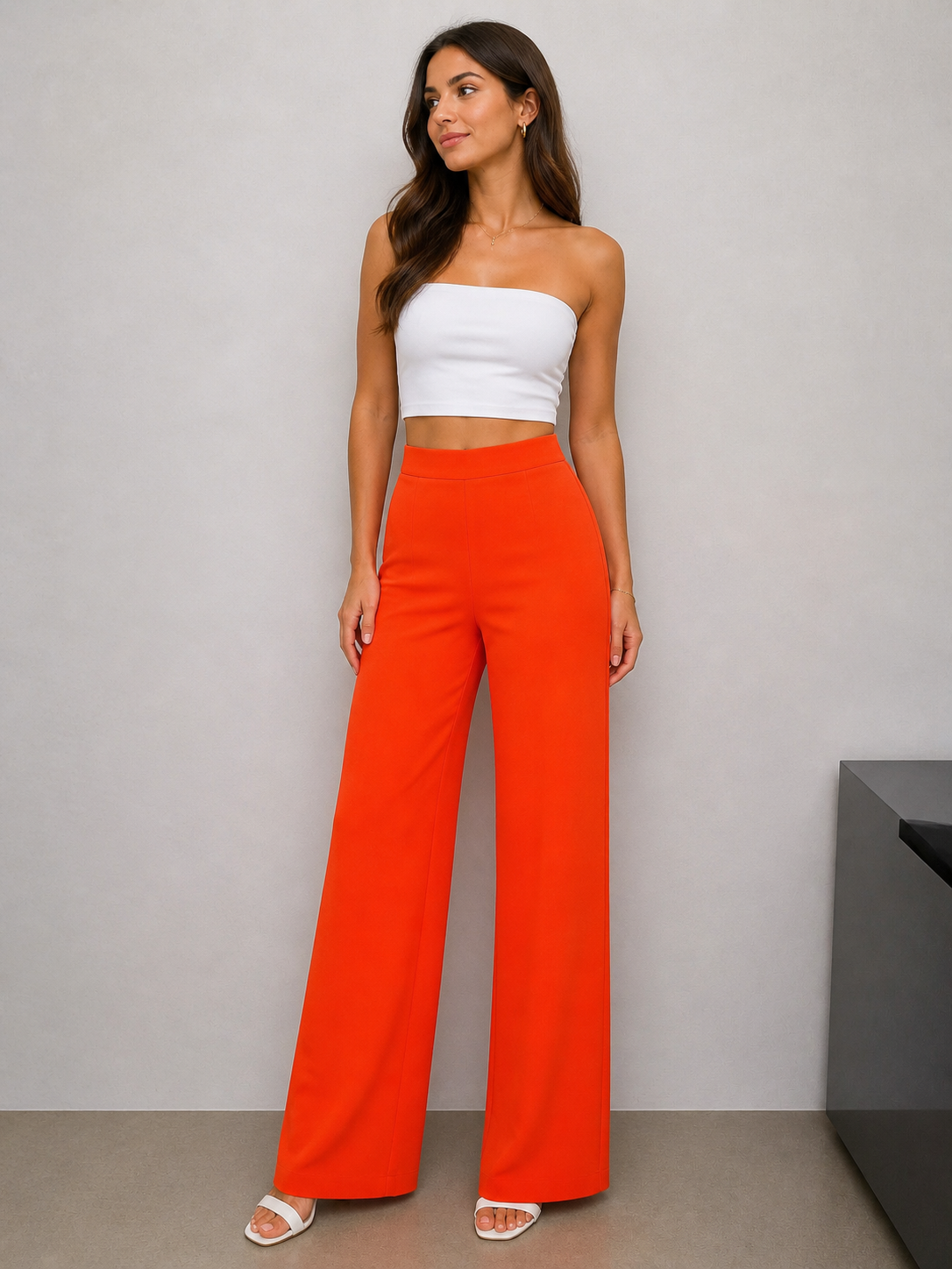 Mango wide leg trousers